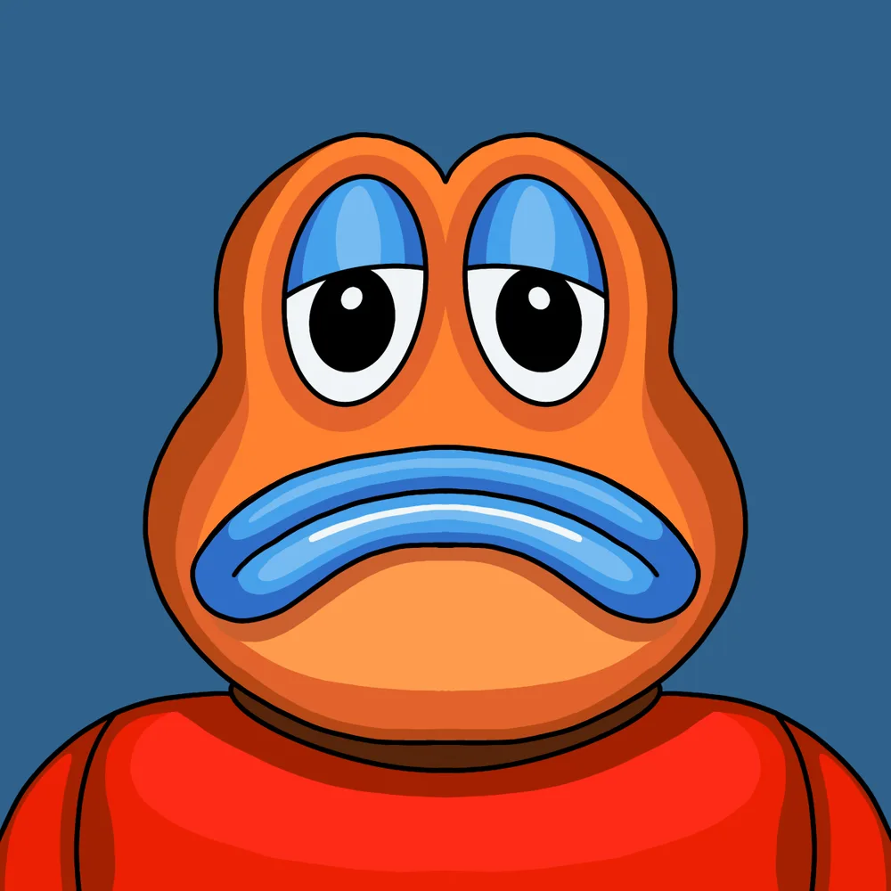 Orange Sadfrogger — Hedz No. 570, recovered original artwork by Matt Furie