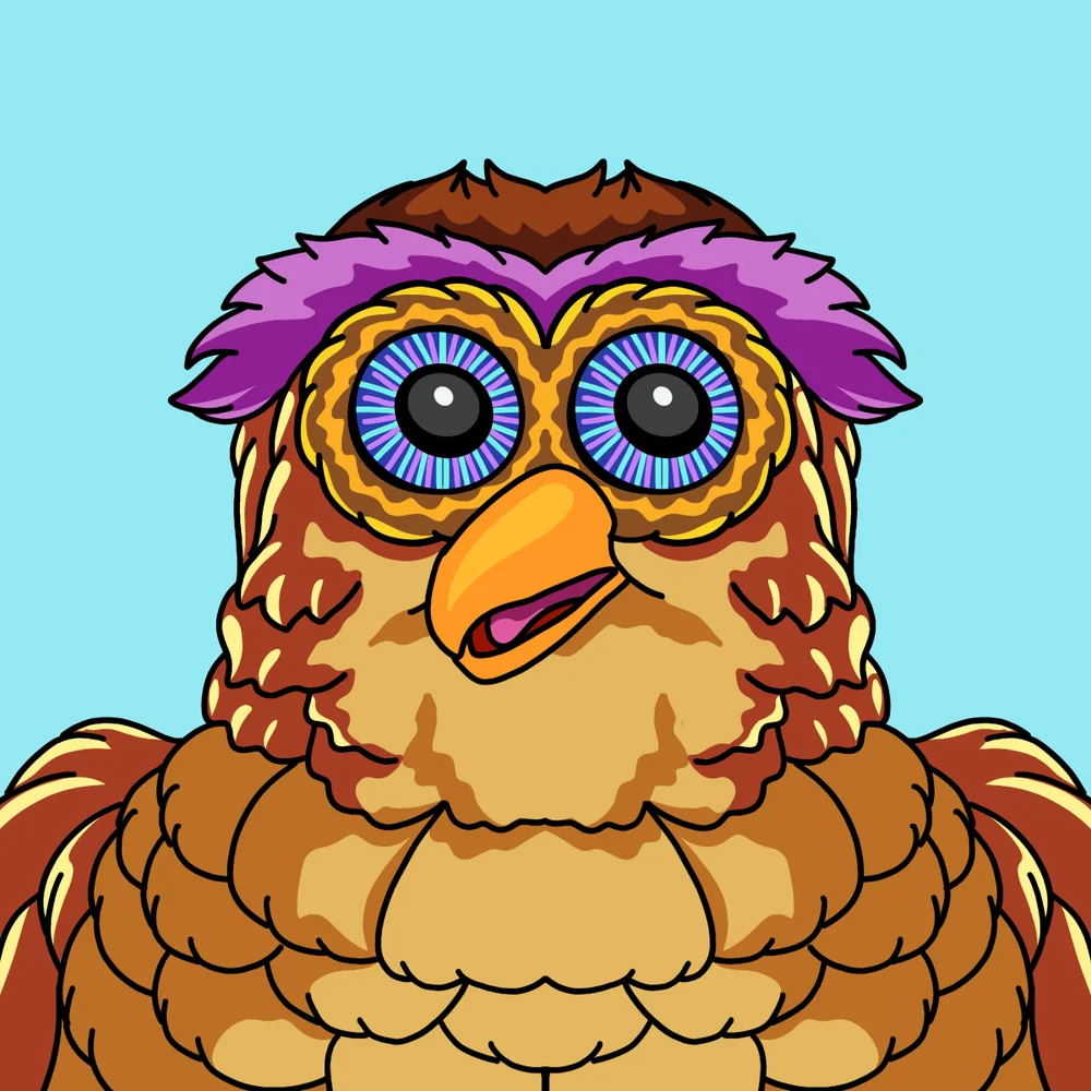 Nightowl Chuckler — Hedz No. 573, recovered original artwork by Matt Furie