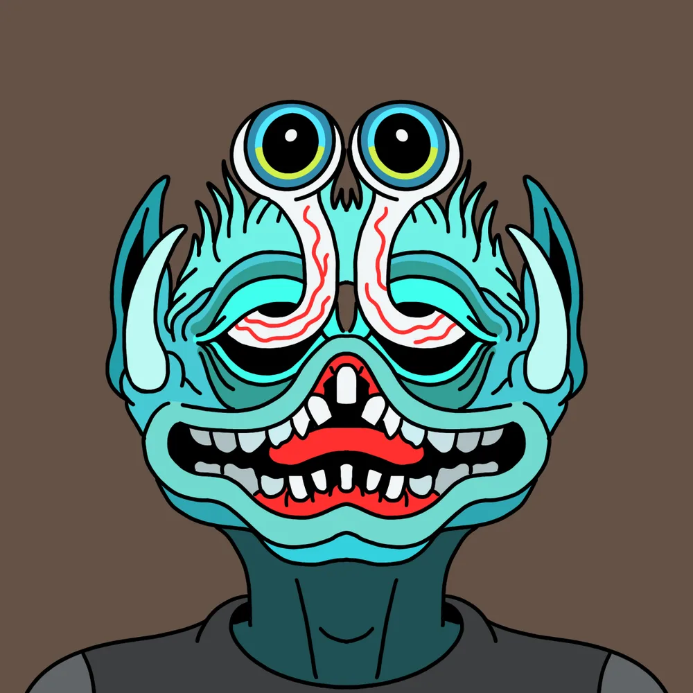 Goof-eyed Alien Joker — Hedz No. 583, recovered original artwork by Matt Furie