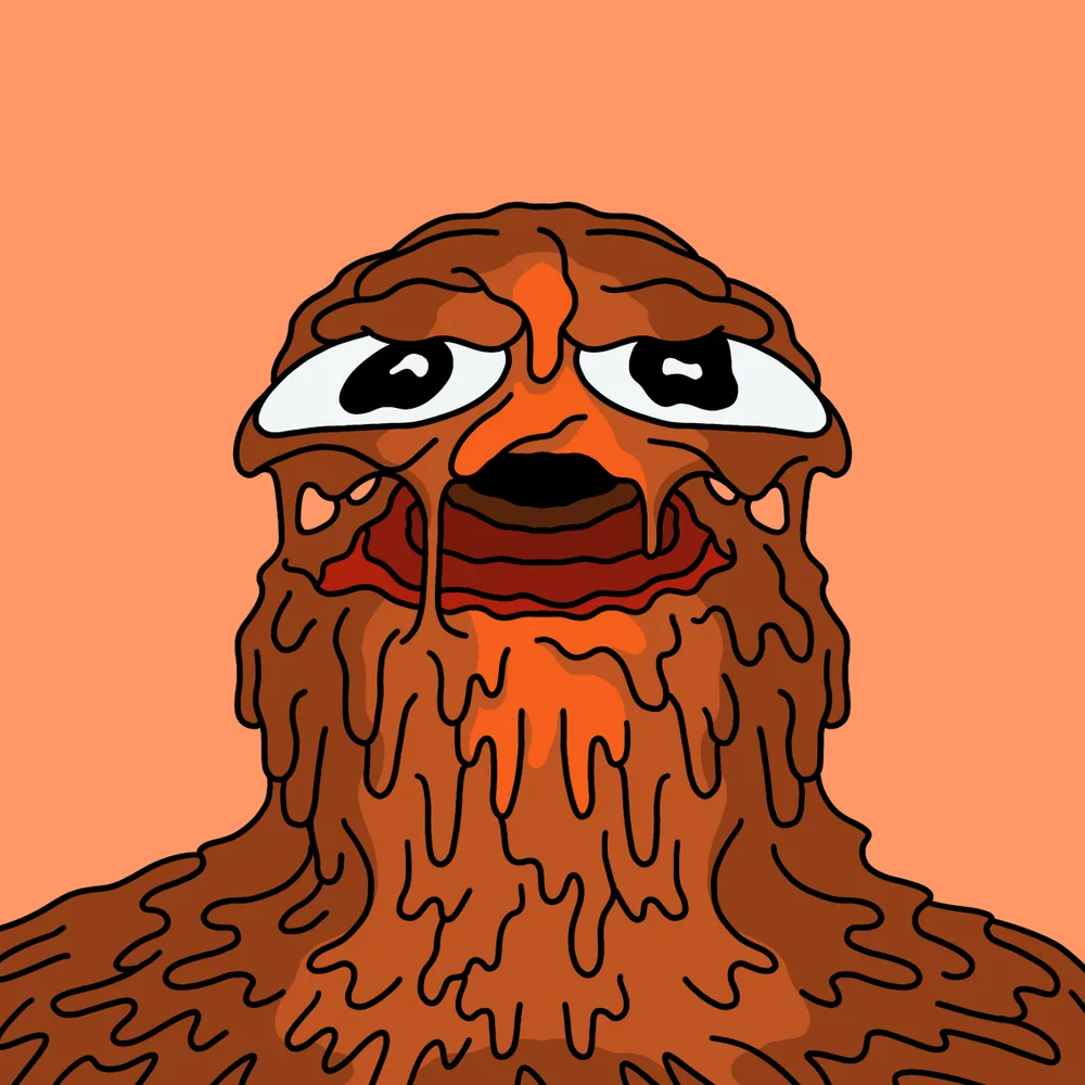 Drippy Brown — Hedz No. 585, recovered original artwork by Matt Furie