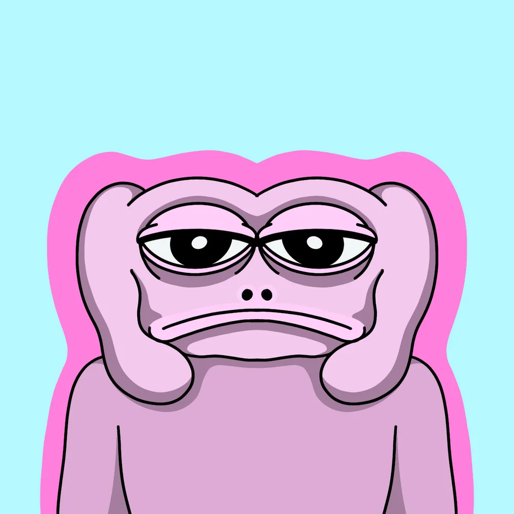 Cousin Forcefield Piggy — Hedz No. 586, recovered original artwork by Matt Furie