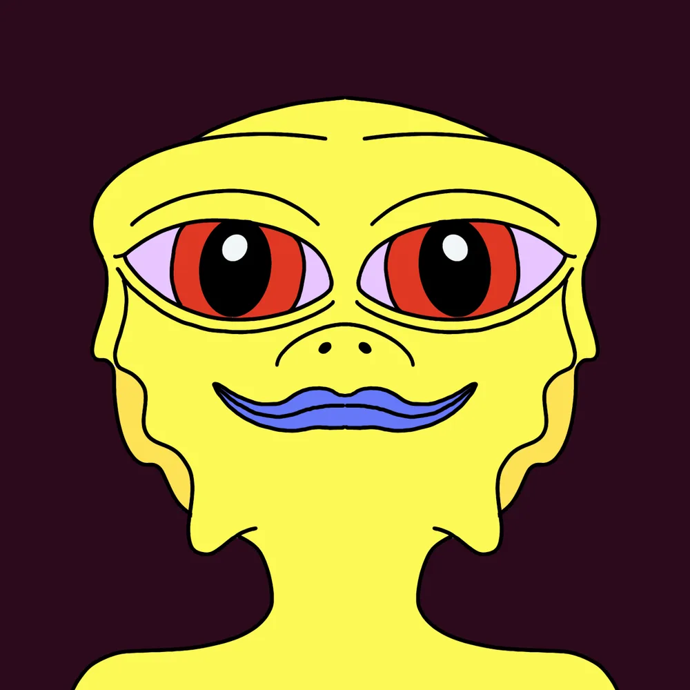 Yellow Calx — Hedz No. 059, recovered original artwork by Matt Furie