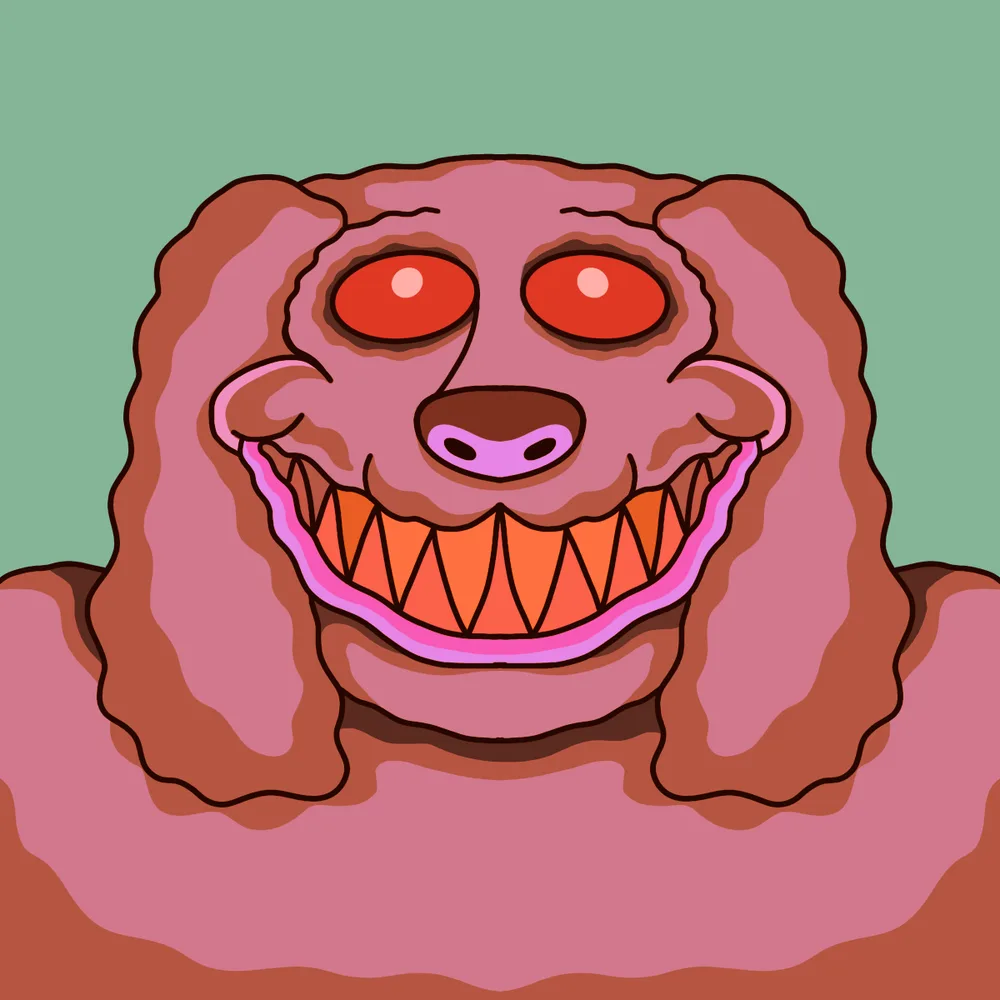 Dogsmile Demon — Hedz No. 591, recovered original artwork by Matt Furie