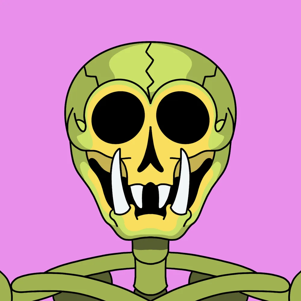 Goblinskull Green — Hedz No. 597, recovered original artwork by Matt Furie