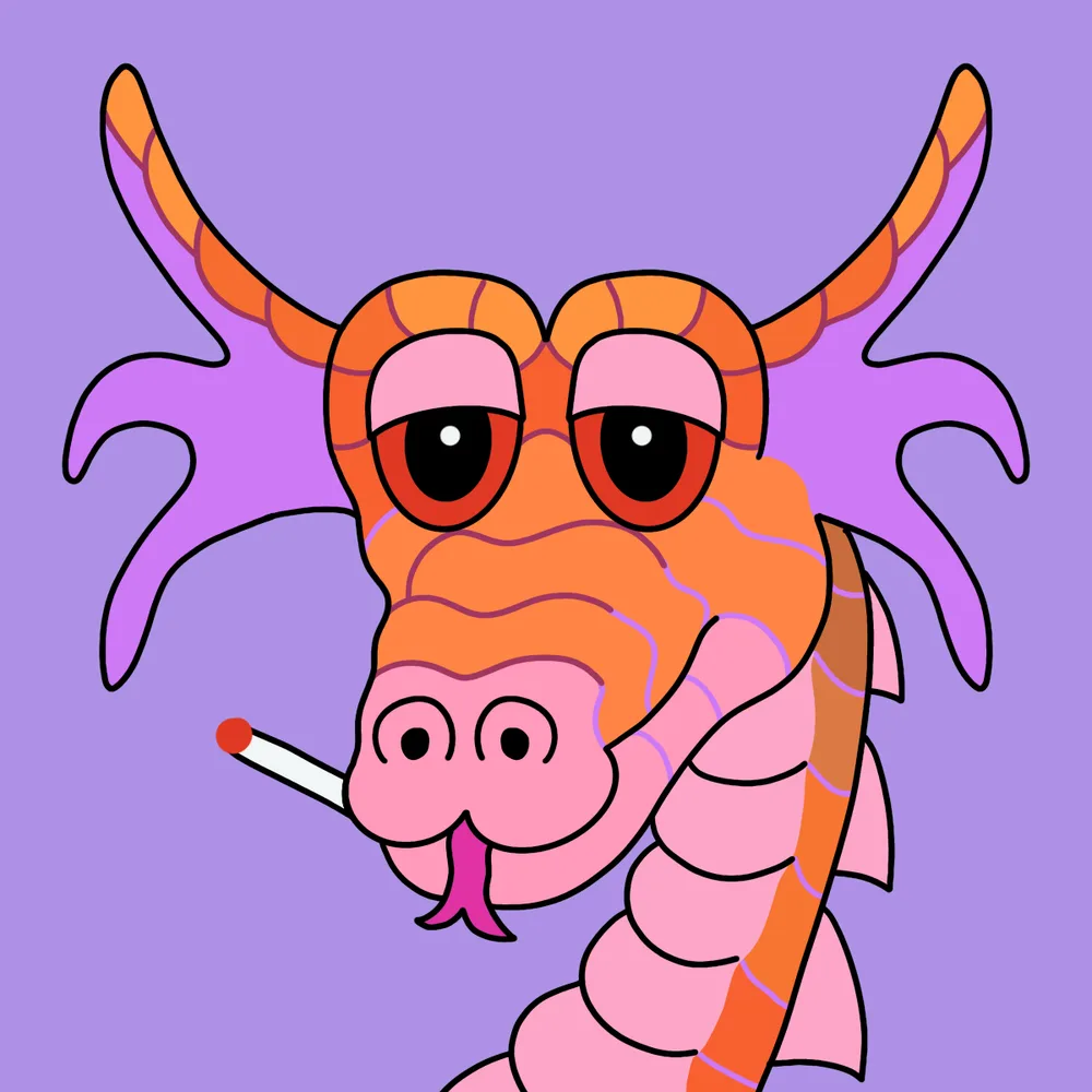 Puffmagic Dragon — Hedz No. 060, recovered original artwork by Matt Furie