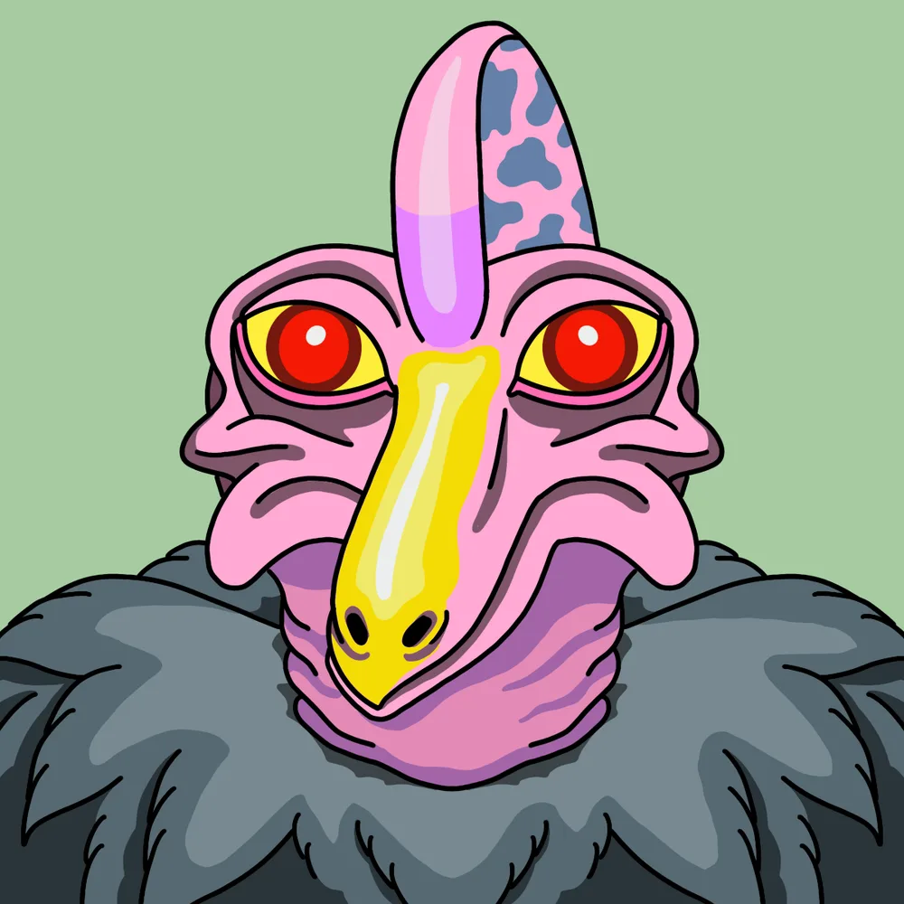 Birdo — Hedz No. 603, recovered original artwork by Matt Furie