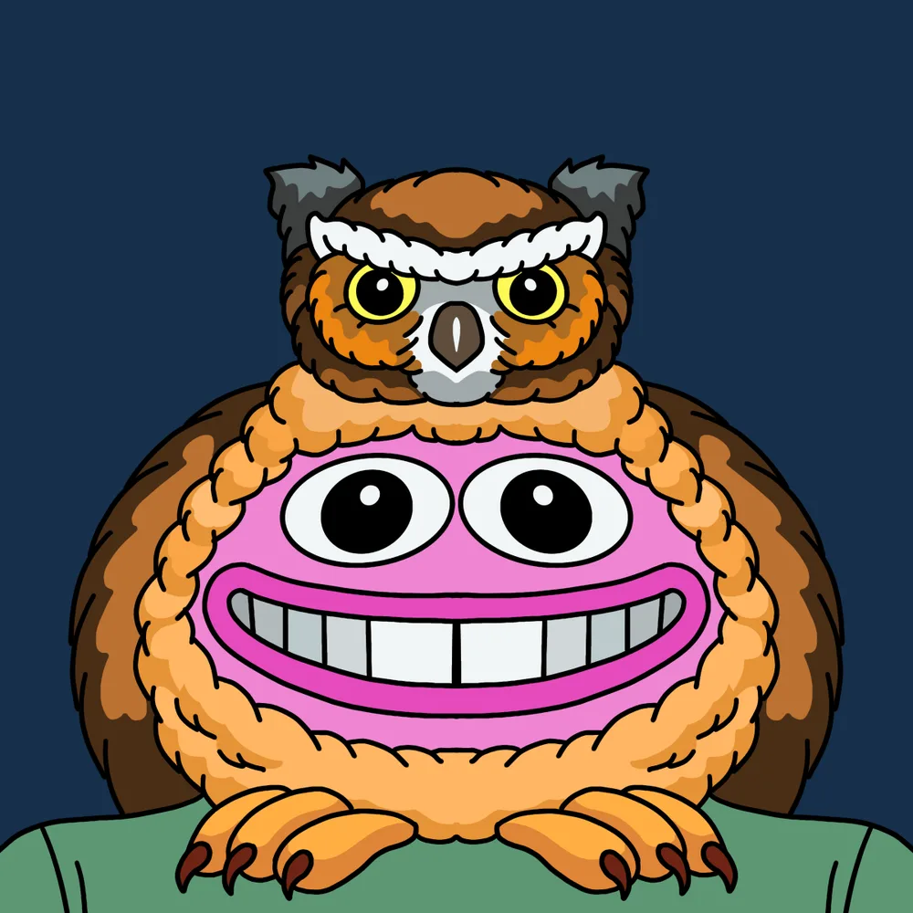 Owl-hooded Farter — Hedz No. 614, recovered original artwork by Matt Furie
