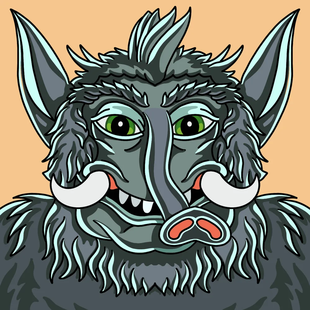 Smokey Wartooth — Hedz No. 618, recovered original artwork by Matt Furie