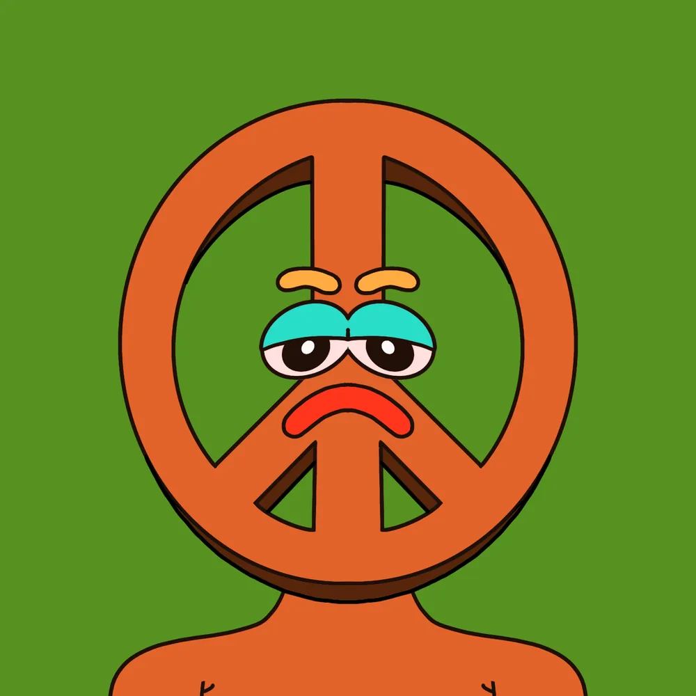 Peaceface — Hedz No. 062, recovered original artwork by Matt Furie
