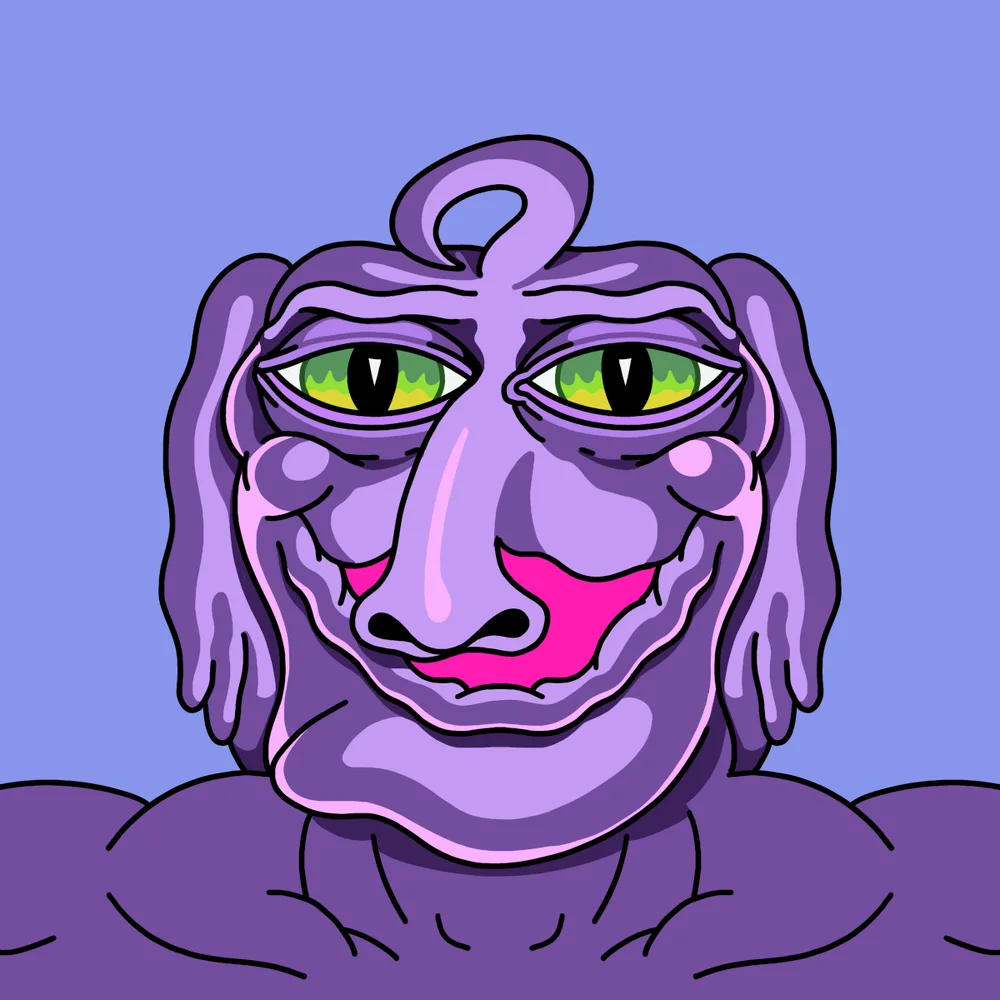 Purple Honkler — Hedz No. 620, recovered original artwork by Matt Furie