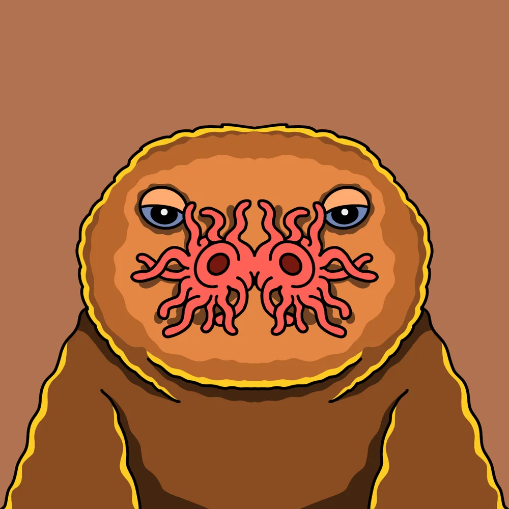 Mole — Hedz No. 621, recovered original artwork by Matt Furie