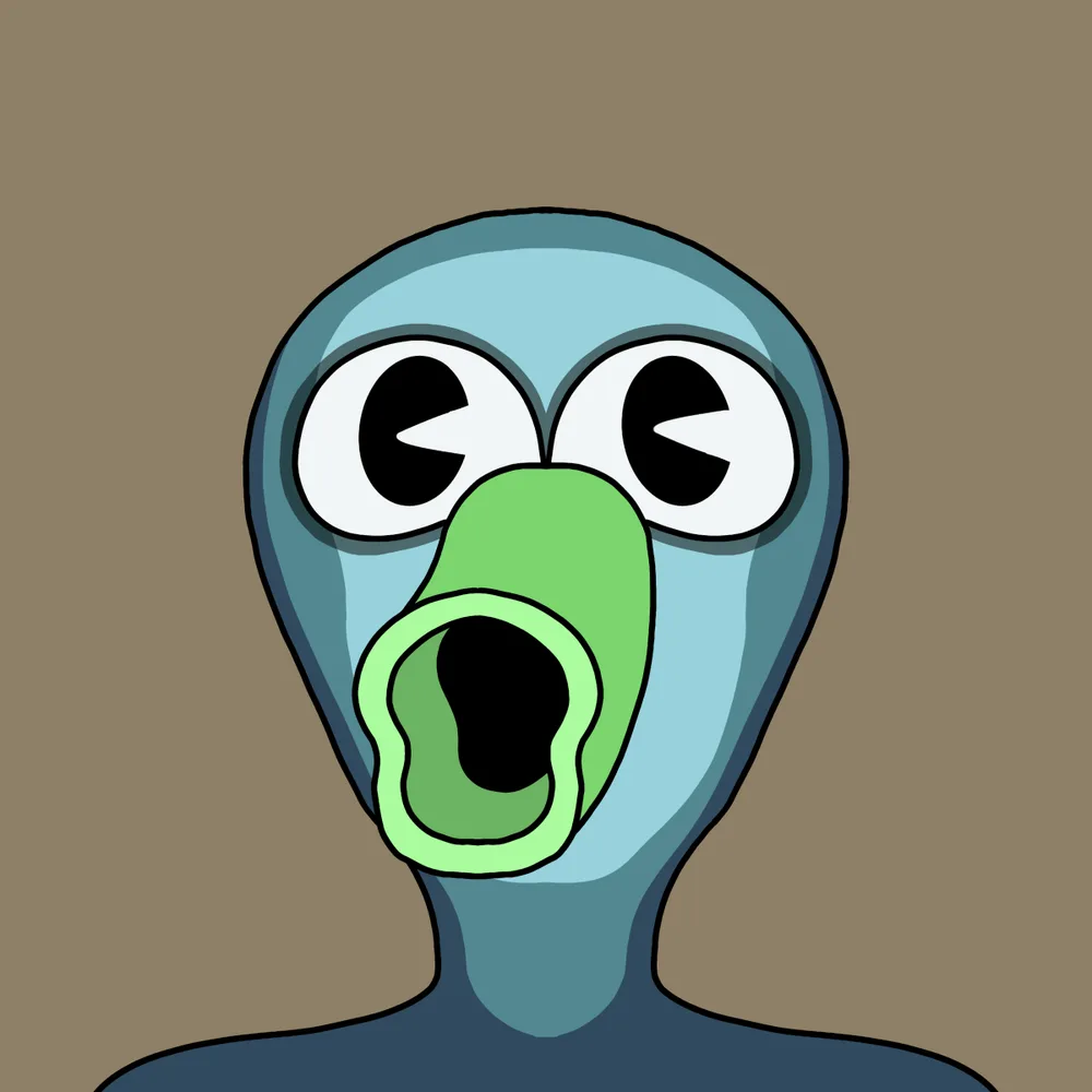 O-face Eggeater — Hedz No. 623, recovered original artwork by Matt Furie