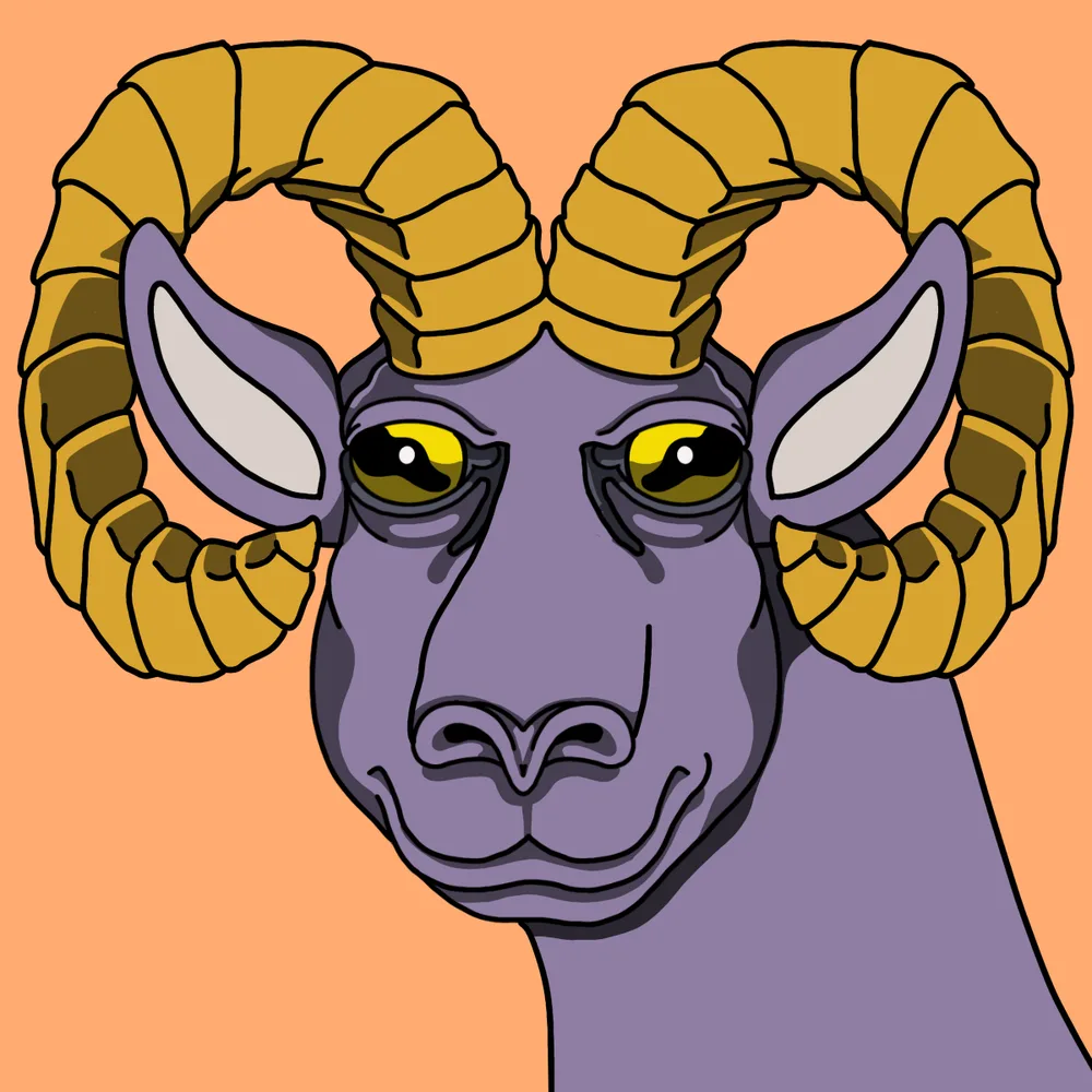 Ram — Hedz No. 625, recovered original artwork by Matt Furie