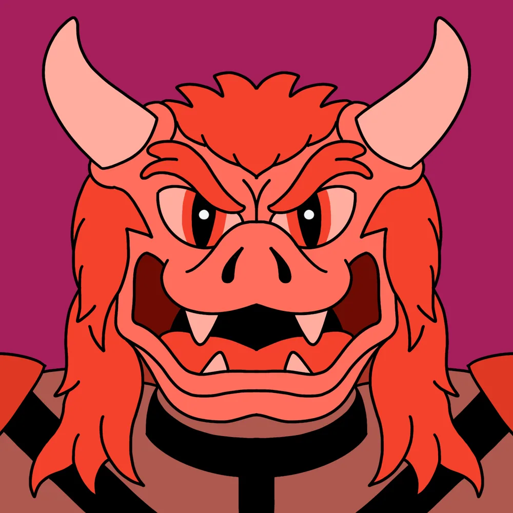 Gonad The Red — Hedz No. 632, recovered original artwork by Matt Furie