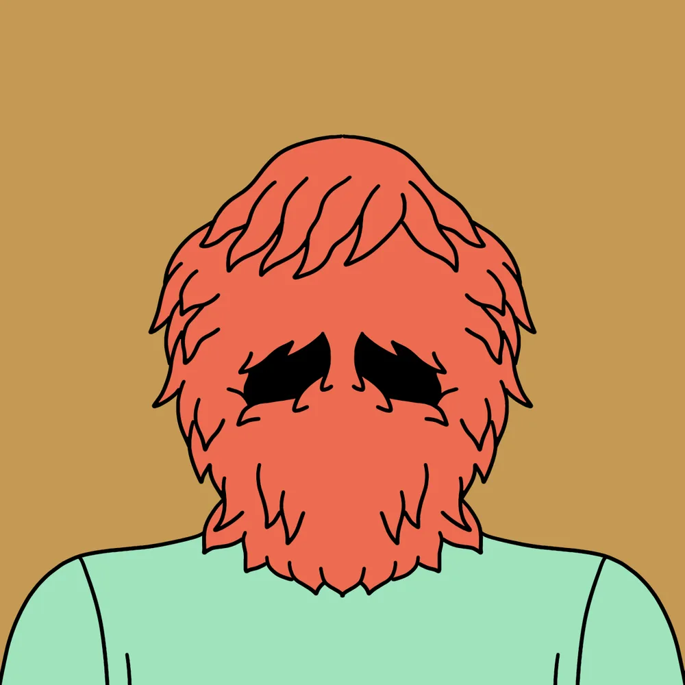 Darkeye Flurfer — Hedz No. 633, recovered original artwork by Matt Furie