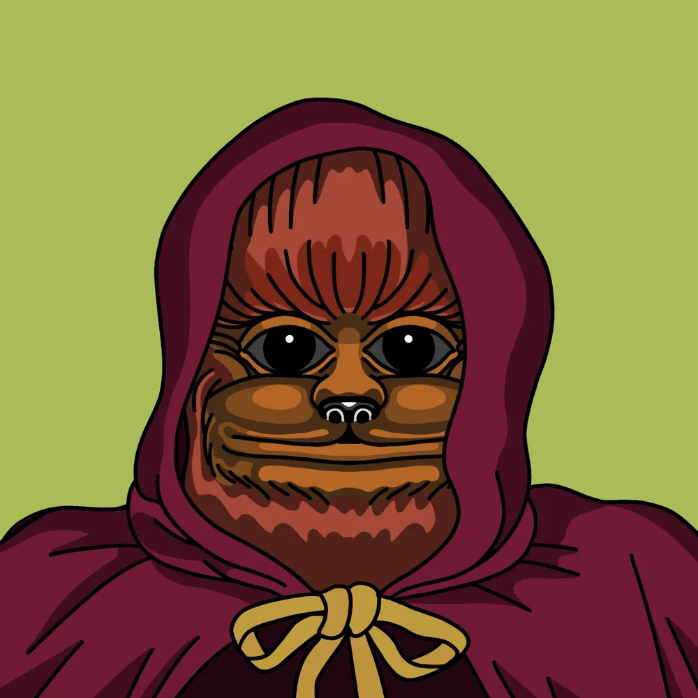 Comfy Bakka — Hedz No. 637, recovered original artwork by Matt Furie