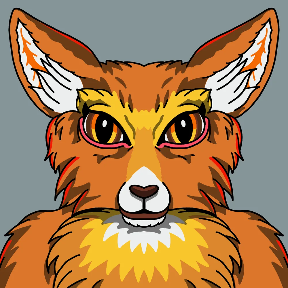 Foxy — Hedz No. 638, recovered original artwork by Matt Furie