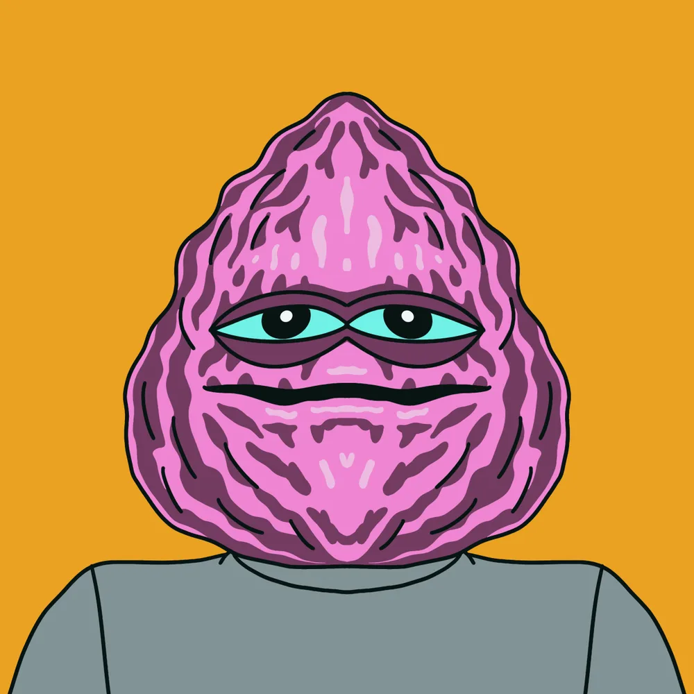 Pink Raisin — Hedz No. 643, recovered original artwork by Matt Furie