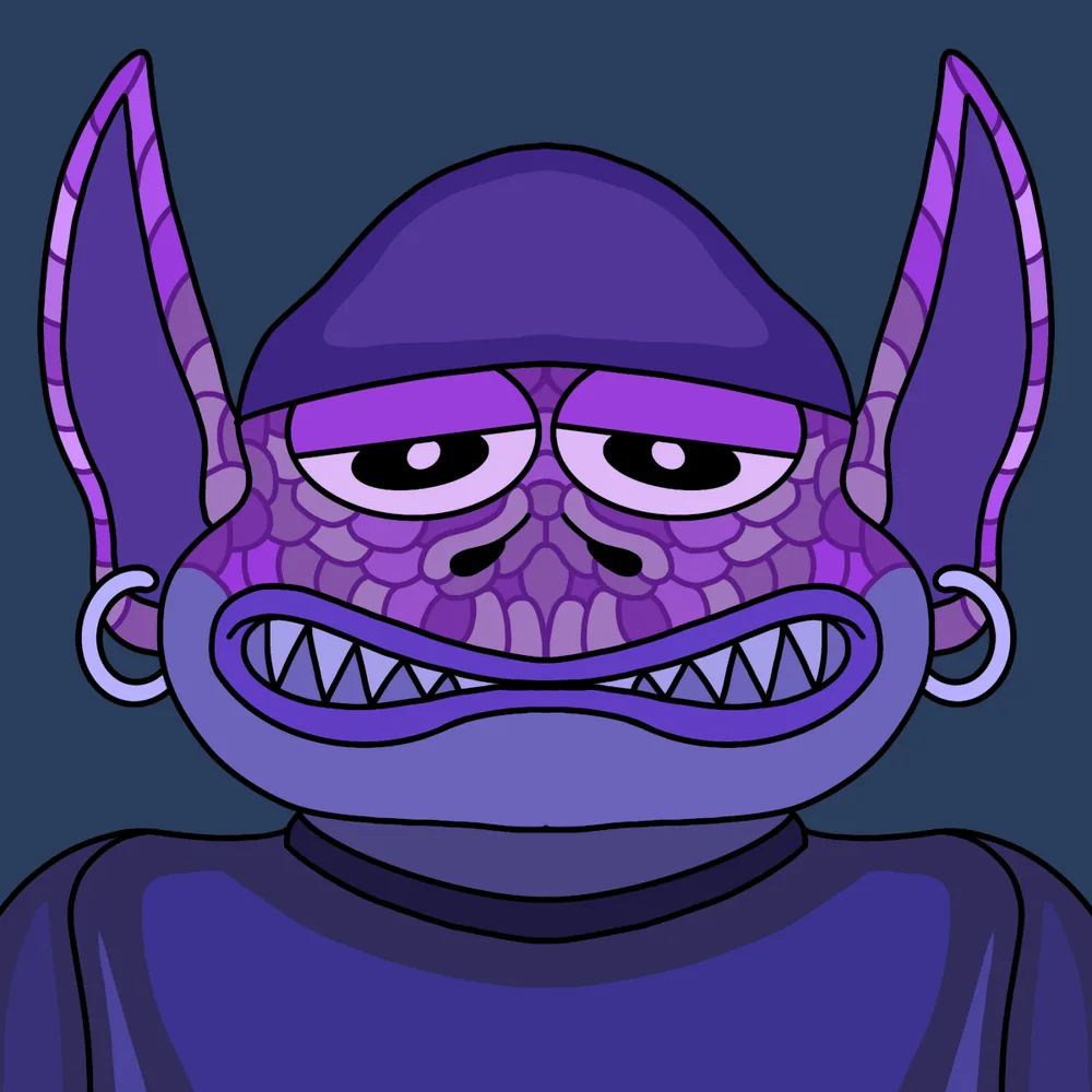 Purple Urple — Hedz No. 644, recovered original artwork by Matt Furie