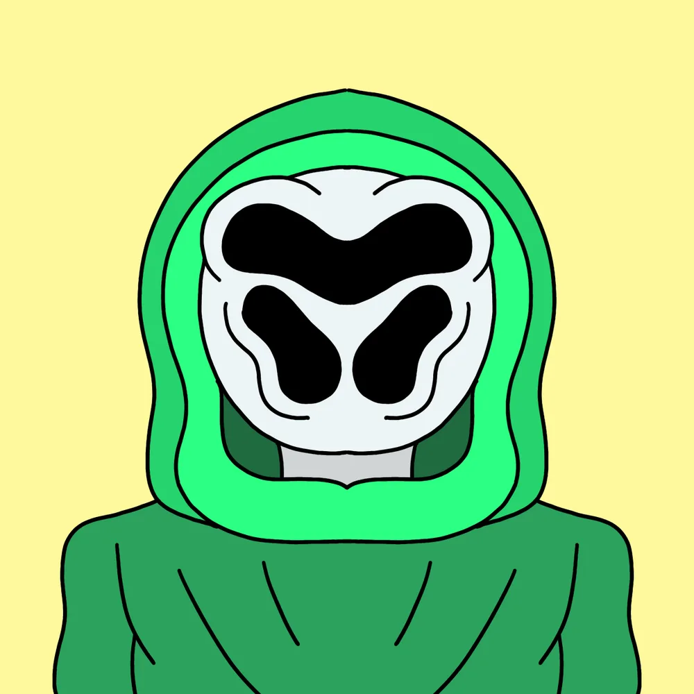 Upside-down Scream-hoodie — Hedz No. 645, recovered original artwork by Matt Furie