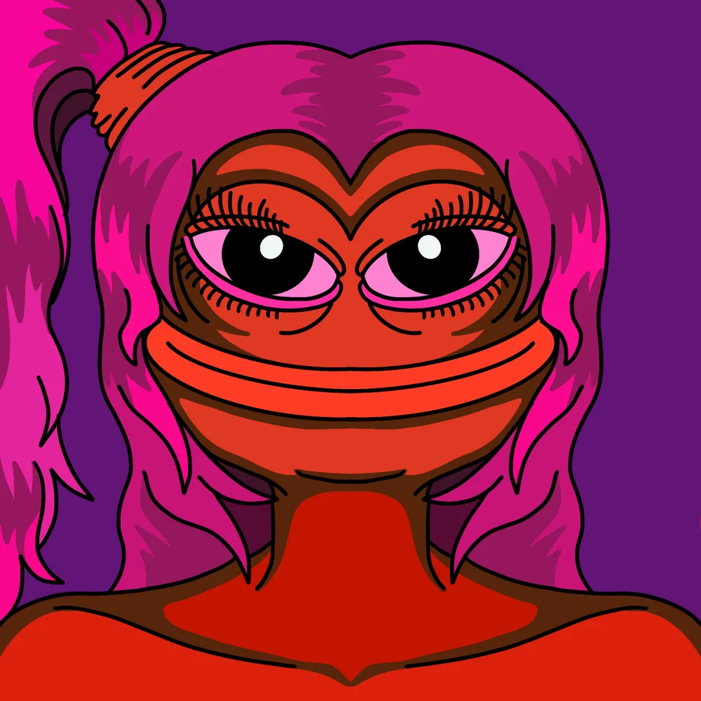 Hottie Froggie — Hedz No. 647, recovered original artwork by Matt Furie