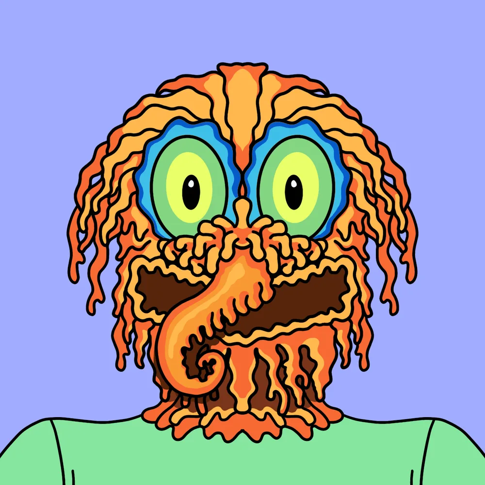 Tentacle Tweeker — Hedz No. 648, recovered original artwork by Matt Furie