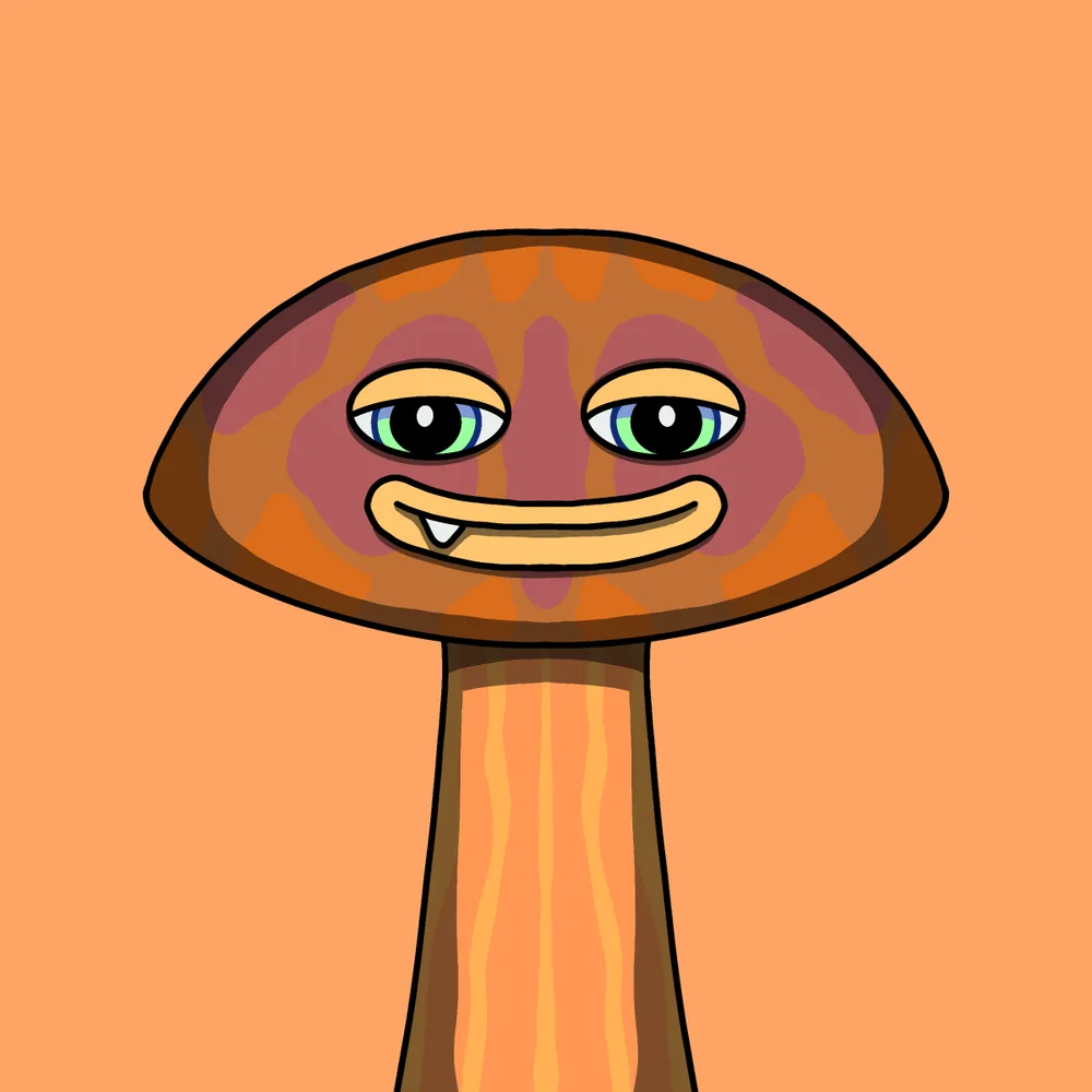 Onetooth Shroom — Hedz No. 657, recovered original artwork by Matt Furie
