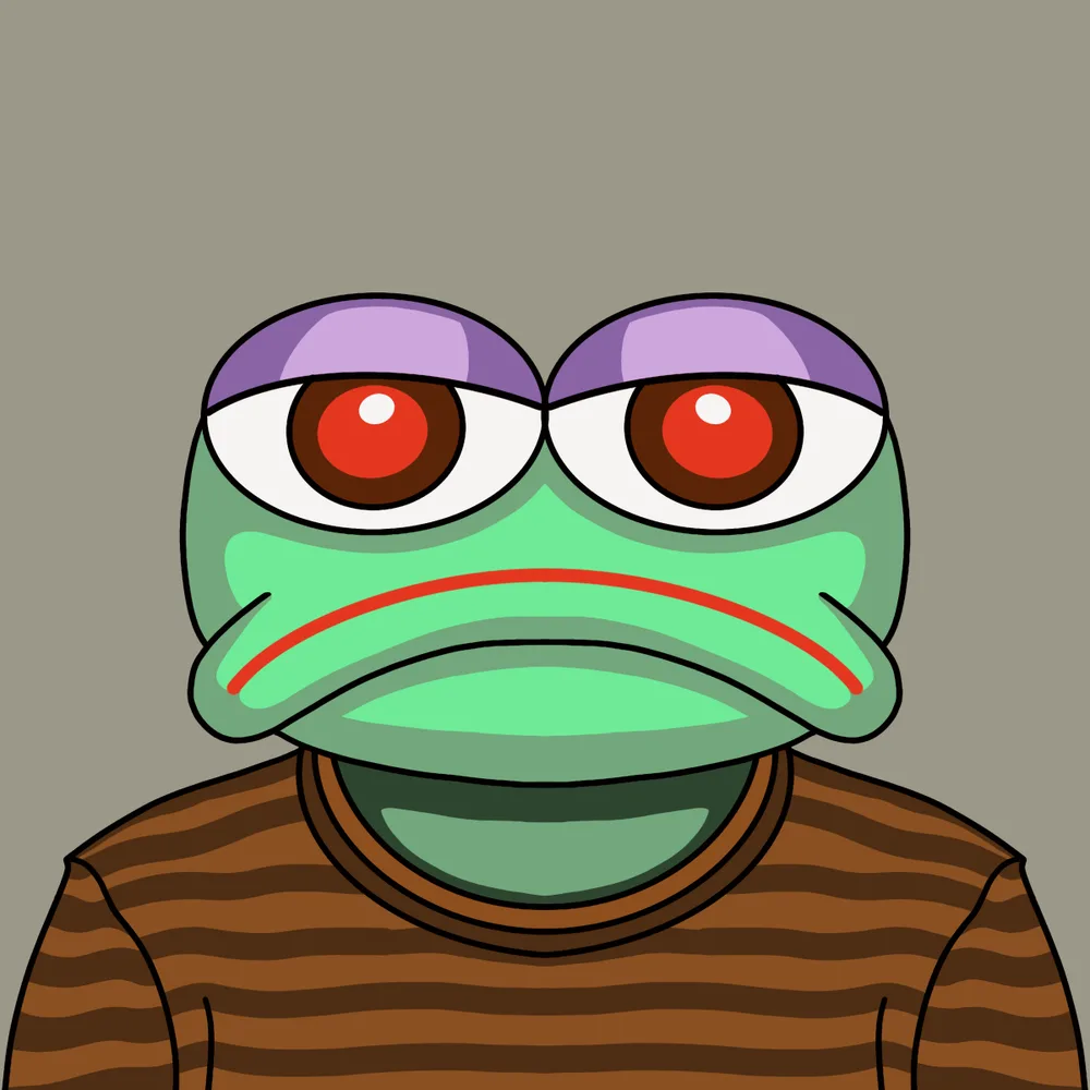 Sadfroggy Froggo — Hedz No. 659, recovered original artwork by Matt Furie