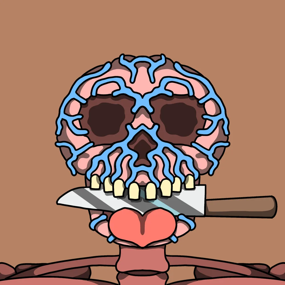 Fleshpeeler — Hedz No. 662, recovered original artwork by Matt Furie