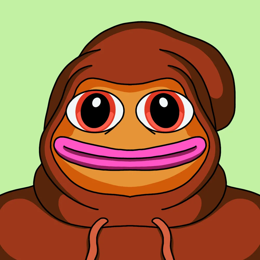 Smiler Hoodtoad — Hedz No. 673, recovered original artwork by Matt Furie