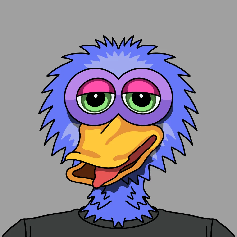 Goofbird Frydaddy — Hedz No. 686, recovered original artwork by Matt Furie