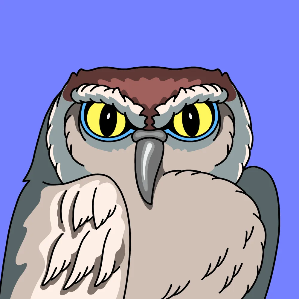 Hawk — Hedz No. 689, recovered original artwork by Matt Furie