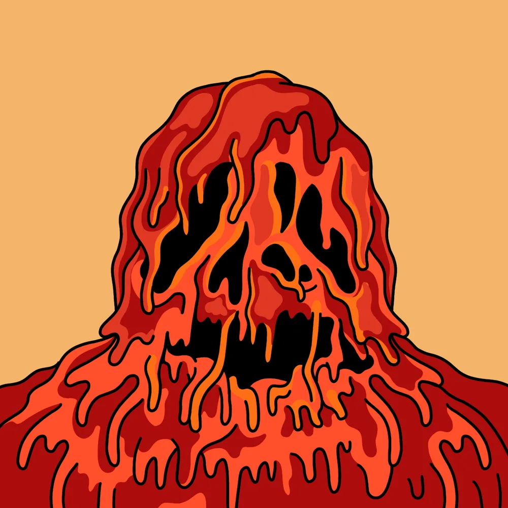 Lava Daddy — Hedz No. 690, recovered original artwork by Matt Furie