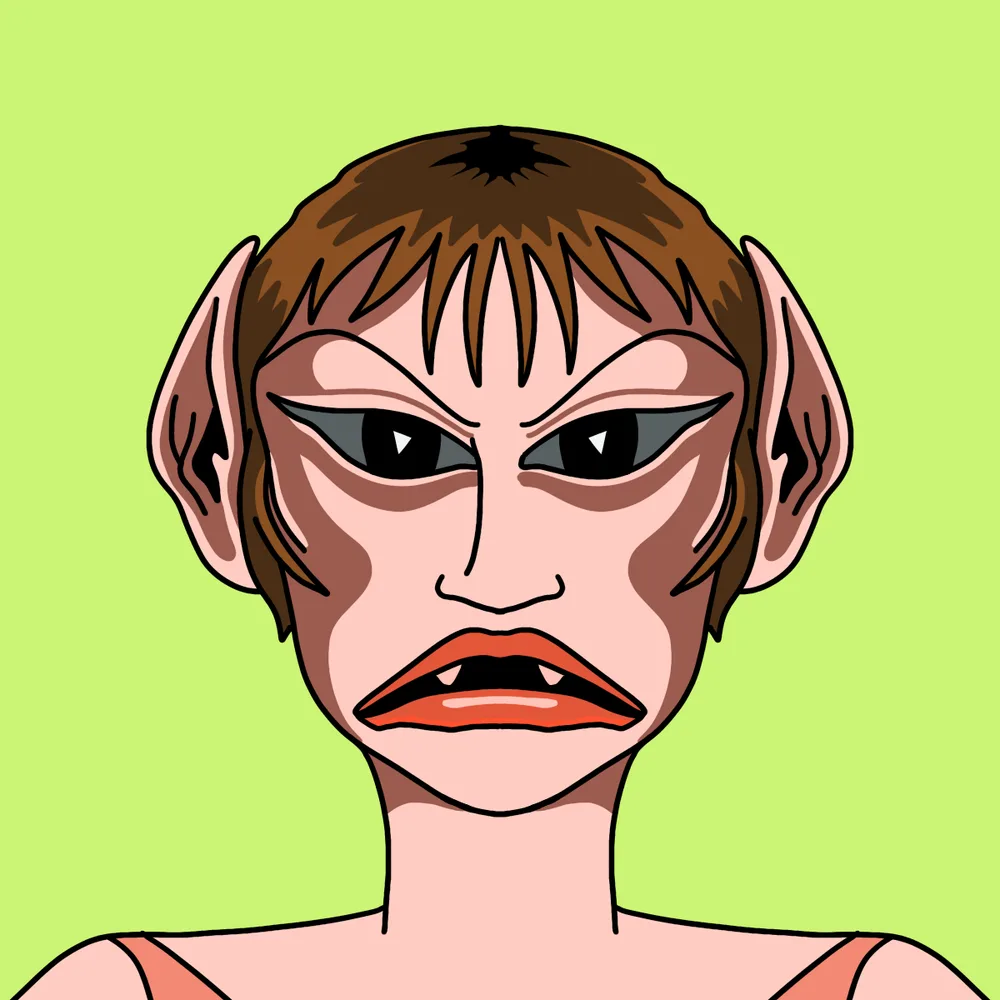 Vulkan Shame Cutie — Hedz No. 693, recovered original artwork by Matt Furie