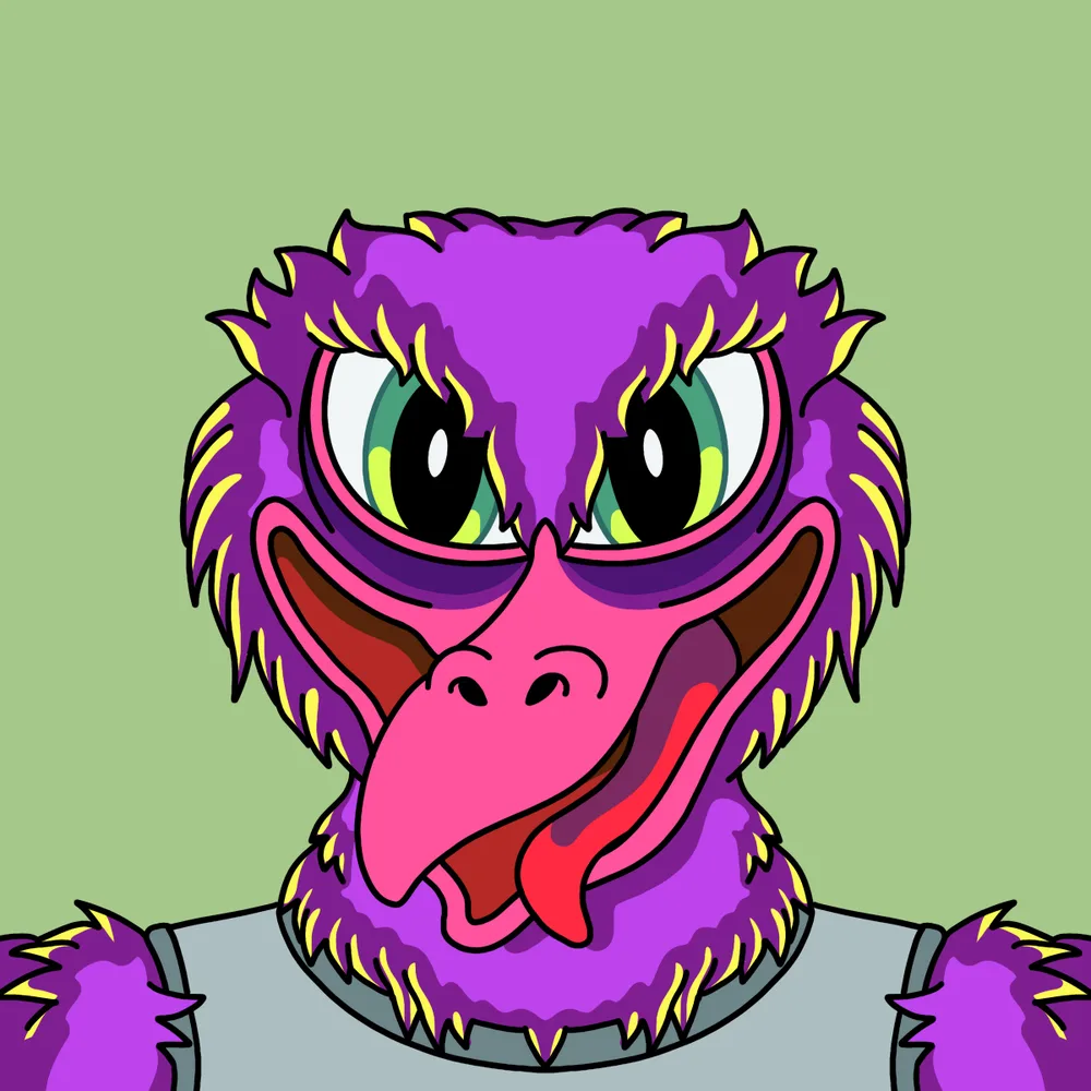 Bird Gerbler — Hedz No. 694, recovered original artwork by Matt Furie