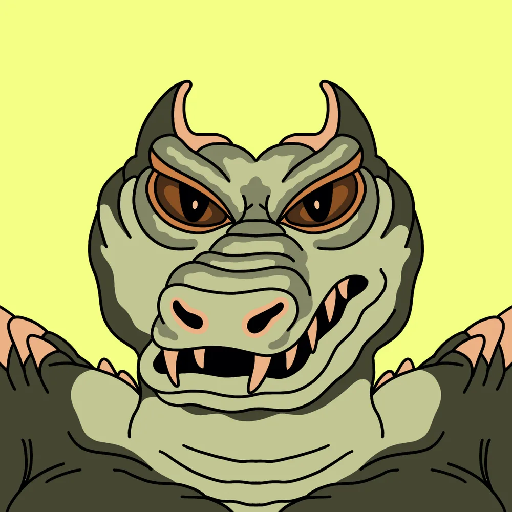 Snarfdragon Greyscale — Hedz No. 696, recovered original artwork by Matt Furie