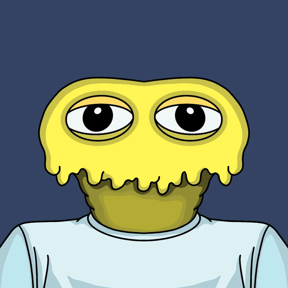 Yellow Melter Mute — Hedz No. 700, recovered original artwork by Matt Furie