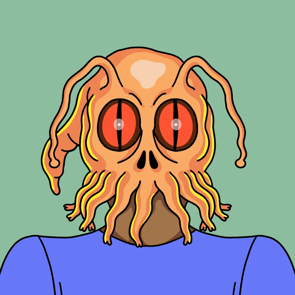 Octo-space Demon — Hedz No. 705, recovered original artwork by Matt Furie