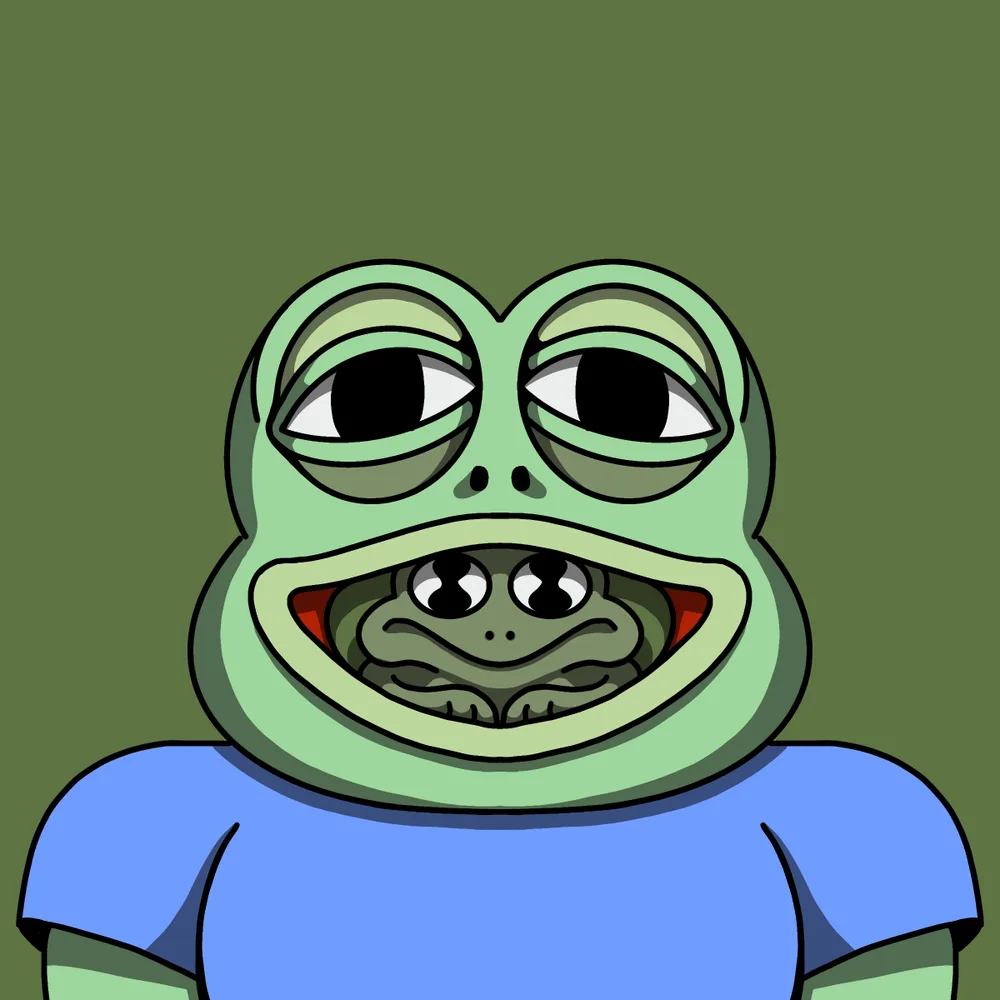 Mouth-birther — Hedz No. 707, recovered original artwork by Matt Furie