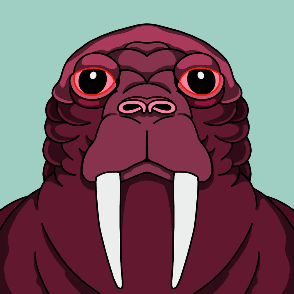Walrus — Hedz No. 711, recovered original artwork by Matt Furie