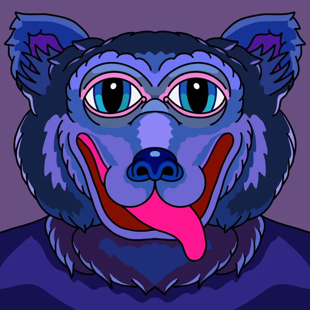 Chomplicker Purple — Hedz No. 712, recovered original artwork by Matt Furie