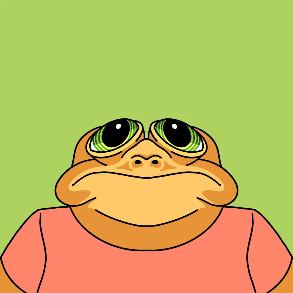 Droopyfrog Orange — Hedz No. 716, recovered original artwork by Matt Furie
