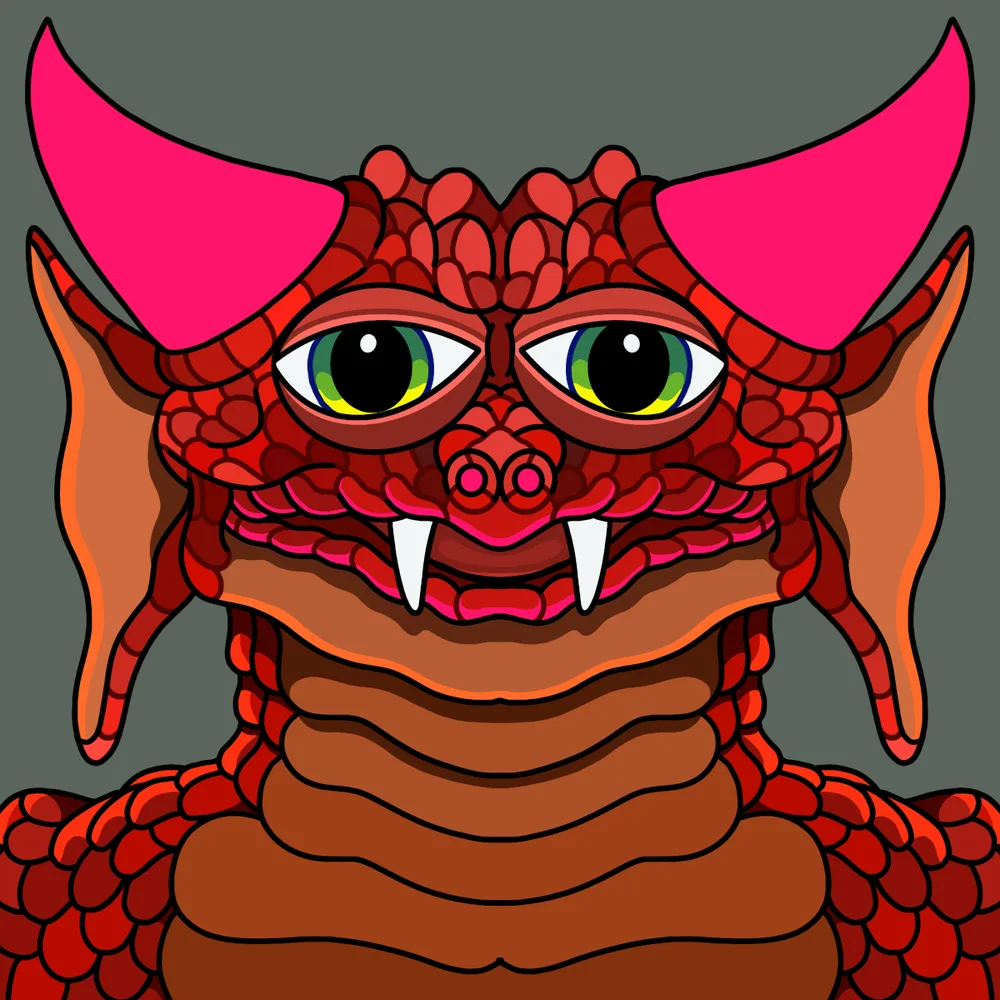 Bighorn Reddragon — Hedz No. 718, recovered original artwork by Matt Furie