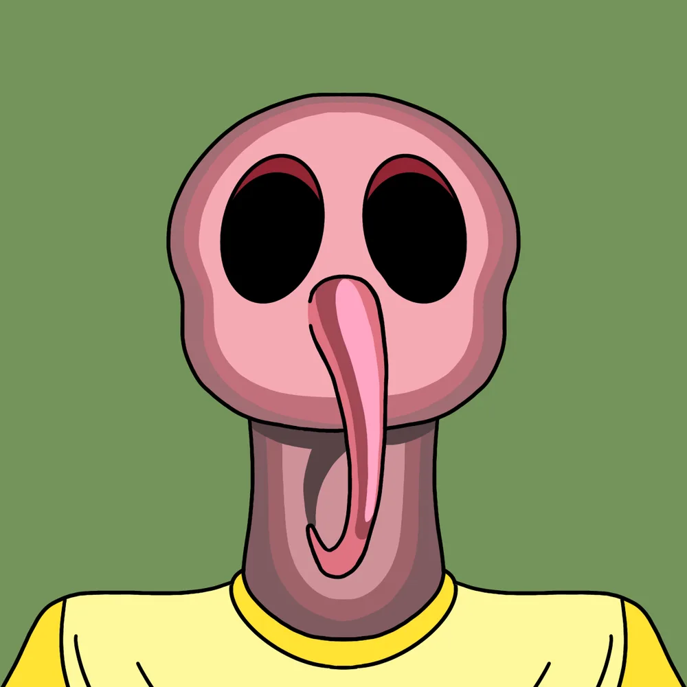 Noodlenose No-eyes — Hedz No. 720, recovered original artwork by Matt Furie
