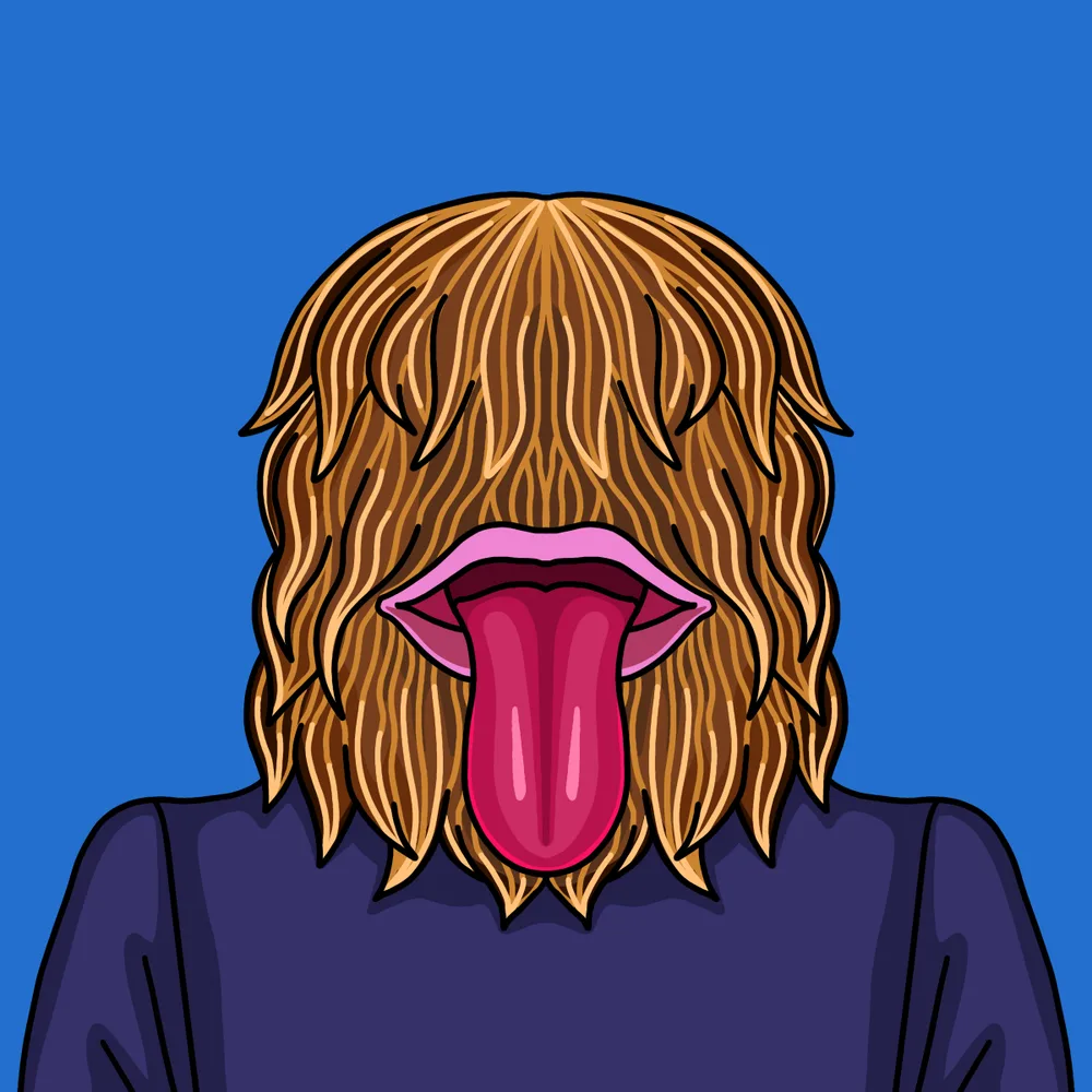 Furface Longtounge — Hedz No. 727, recovered original artwork by Matt Furie