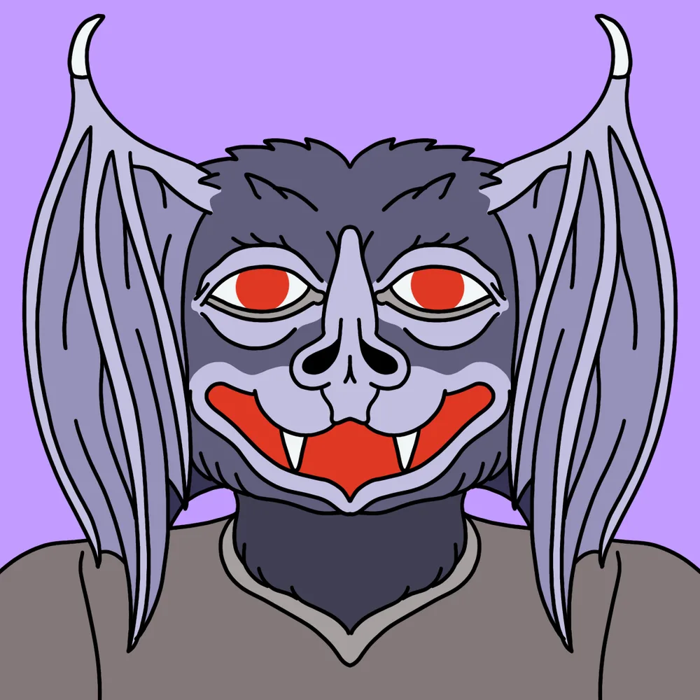 Batwing Daddy — Hedz No. 728, recovered original artwork by Matt Furie