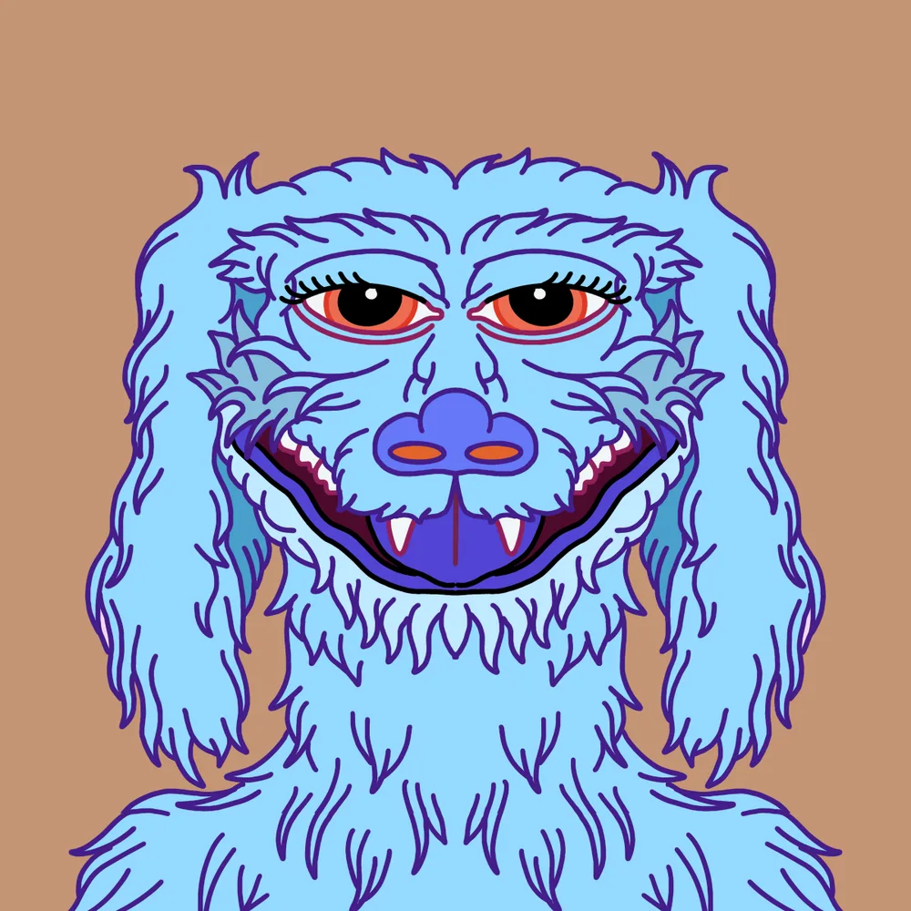 Dogface Smiledaddy — Hedz No. 073, recovered original artwork by Matt Furie