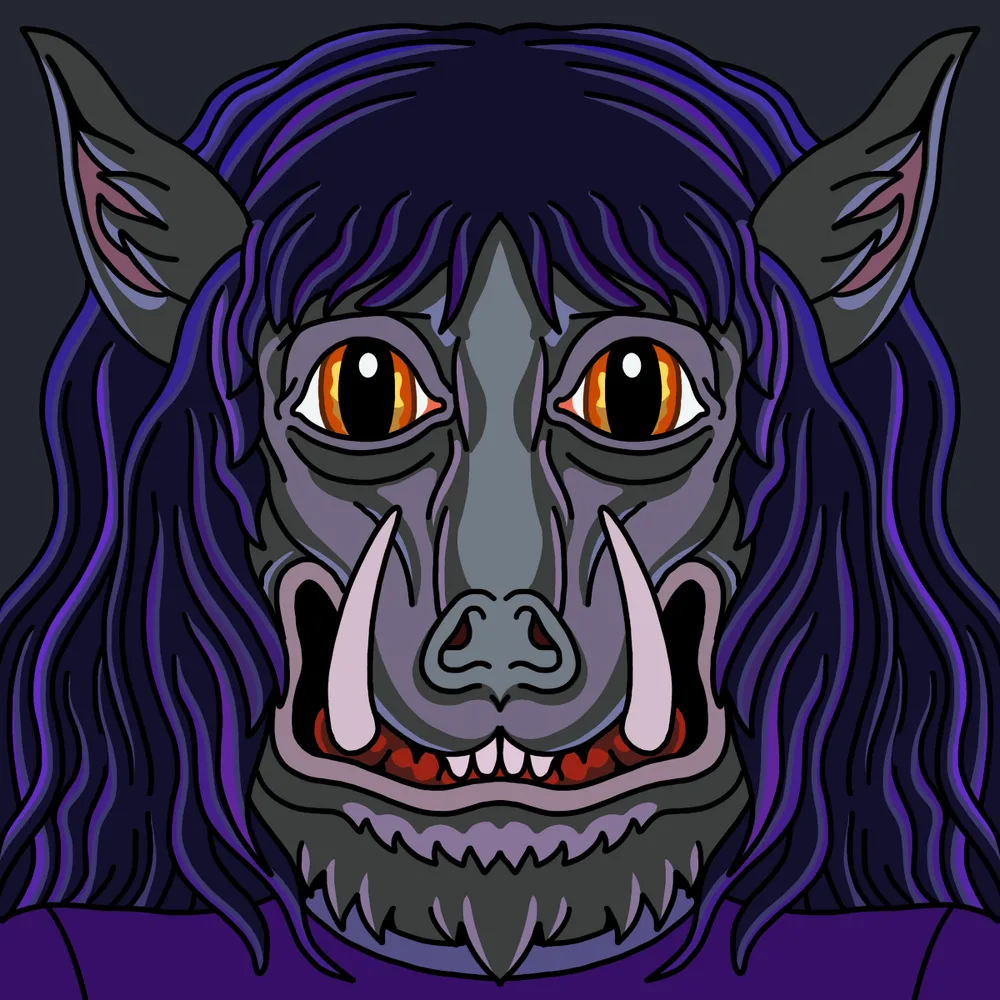Shadowtooth — Hedz No. 733, recovered original artwork by Matt Furie