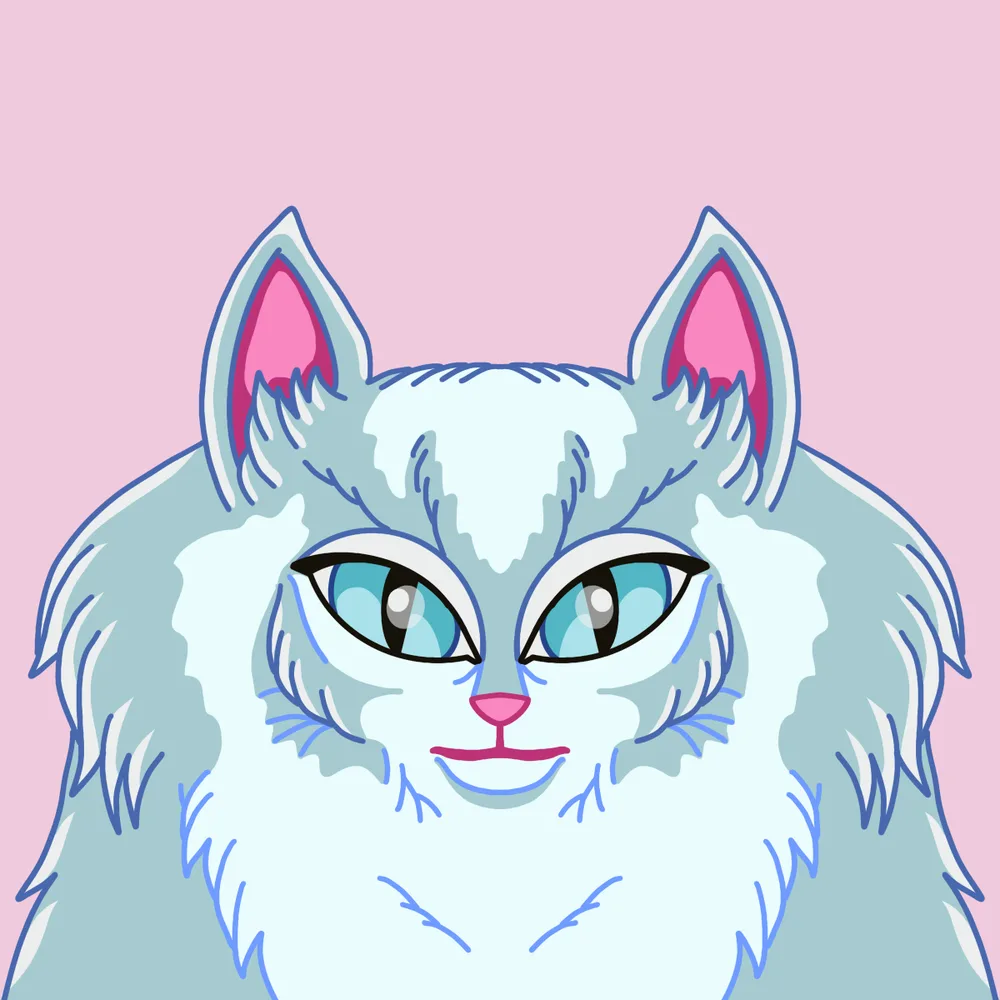 Fancy Cat — Hedz No. 734, recovered original artwork by Matt Furie