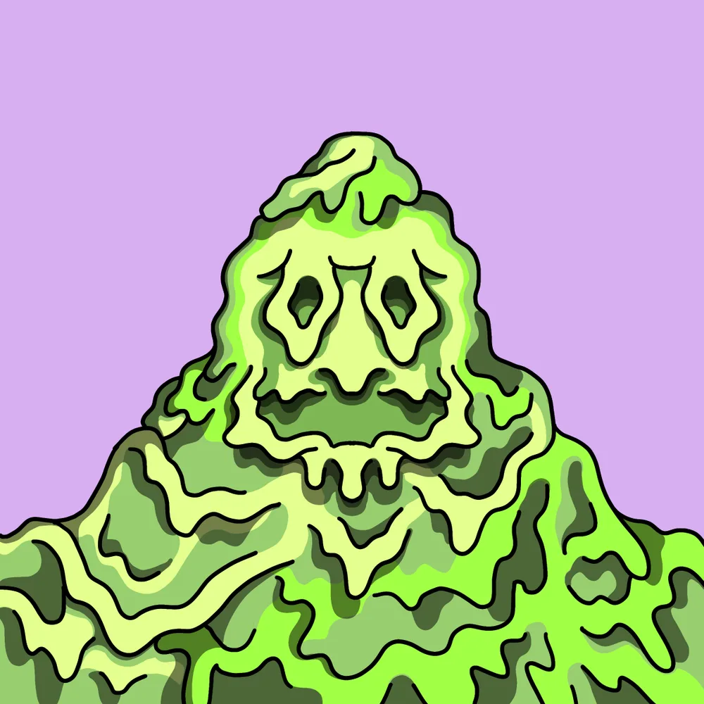 Lil Vomit — Hedz No. 736, recovered original artwork by Matt Furie